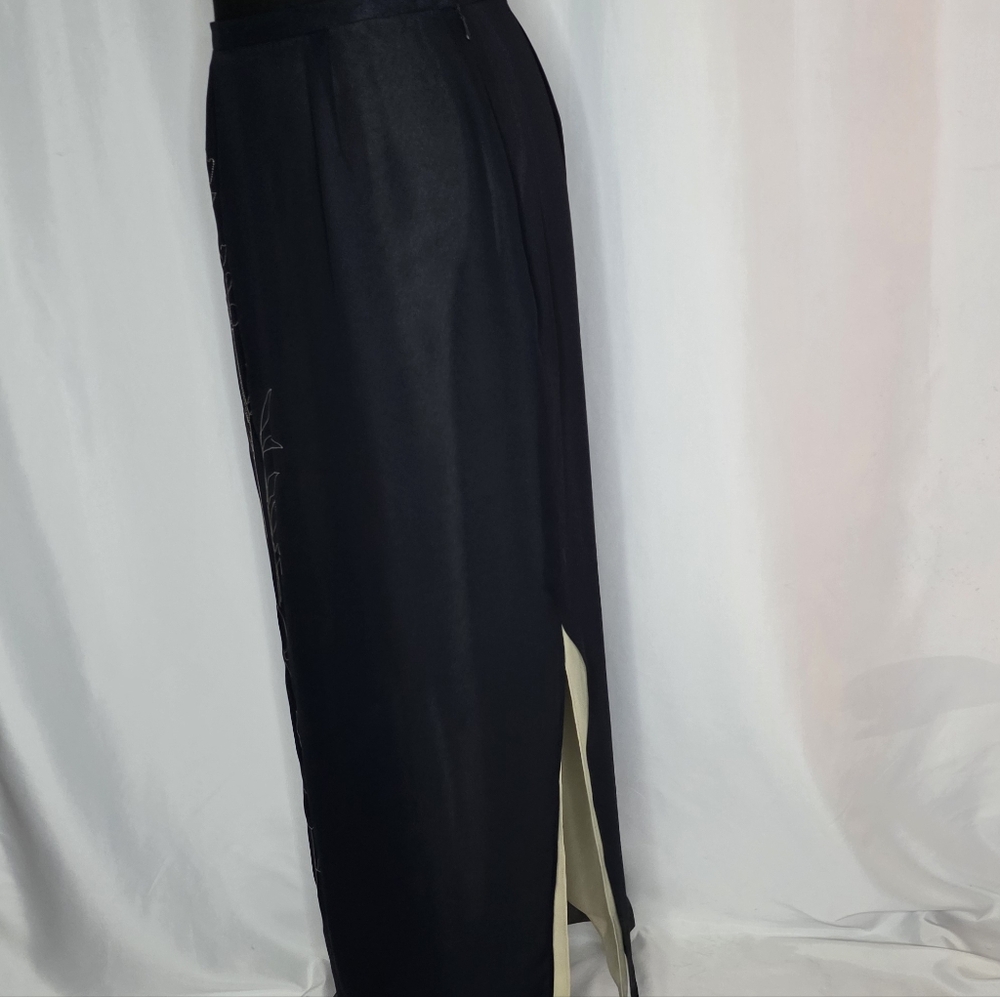 Josephine Chaus Collection Black Embroidered Maxi Skirt - Picture 4 of 6